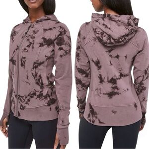 Lululemon Scuba Hoodie Shibori Antique Bark Black Satin 4